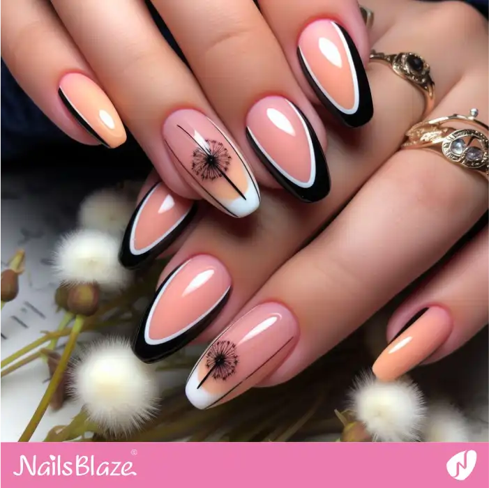 Double French Peach Fuzz Dandelion Nails | Color of the Year 2024 - NB1762